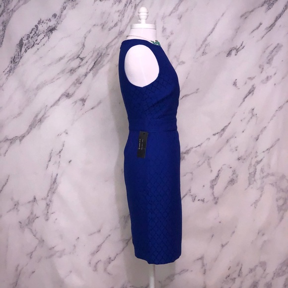 LIMITED BLUE SLEEVELESS DRESS TEXTURED SIZE 8 - Picture 5 of 8